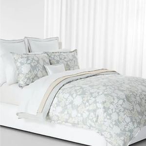 Ralph Lauren Reese Sage floral stripe king duvet cover and shams set new